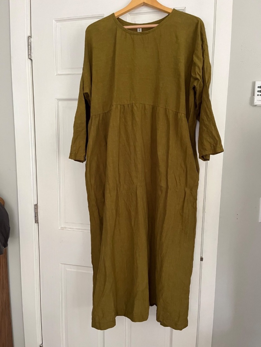 Eli & Barry moss green long-sleeve dress, size 1